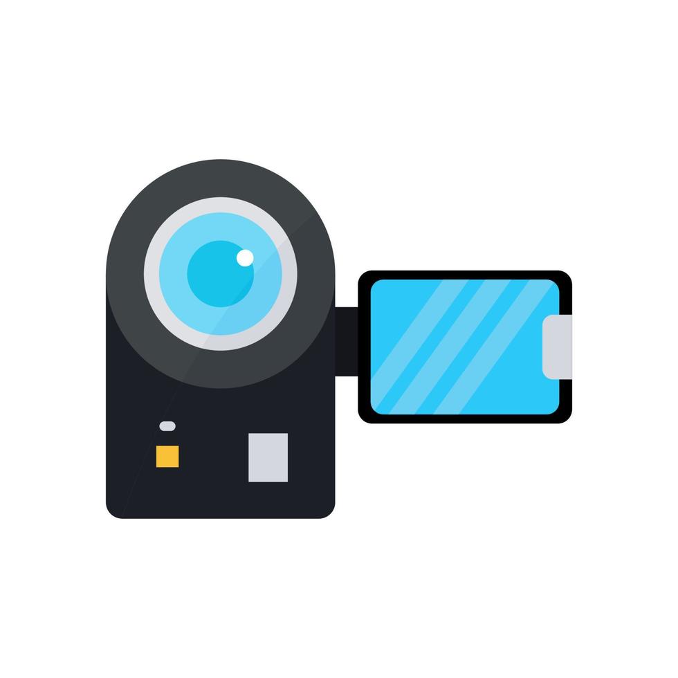 icono de cámara de vídeo. icono relacionado con la tecnología electrónica. estilo de icono plano. diseño simple editable vector