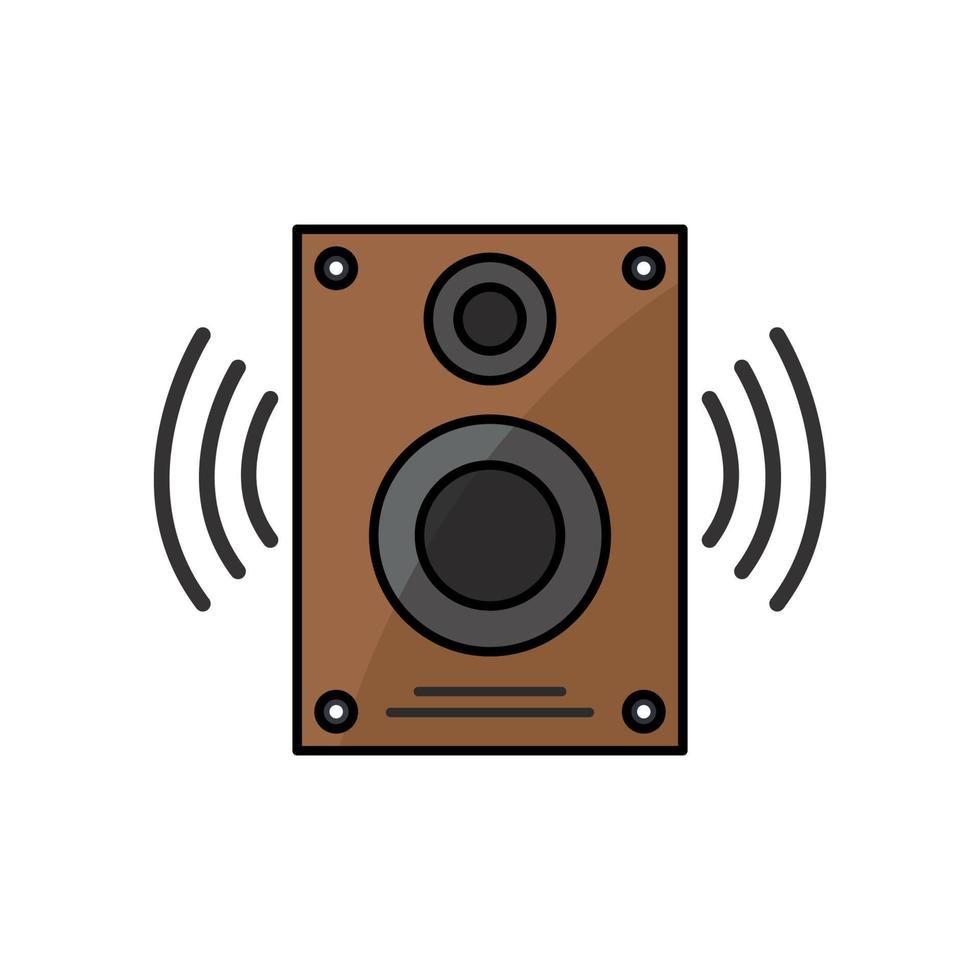 Sound box icon. Icon related to electronic, technology. Lineal color icon style, colored. Simple design editable vector