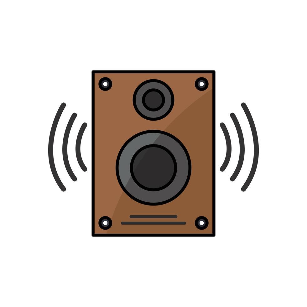 icono de caja de sonido. icono relacionado con la tecnología electrónica. estilo de icono de color lineal, coloreado. diseño simple editable vector