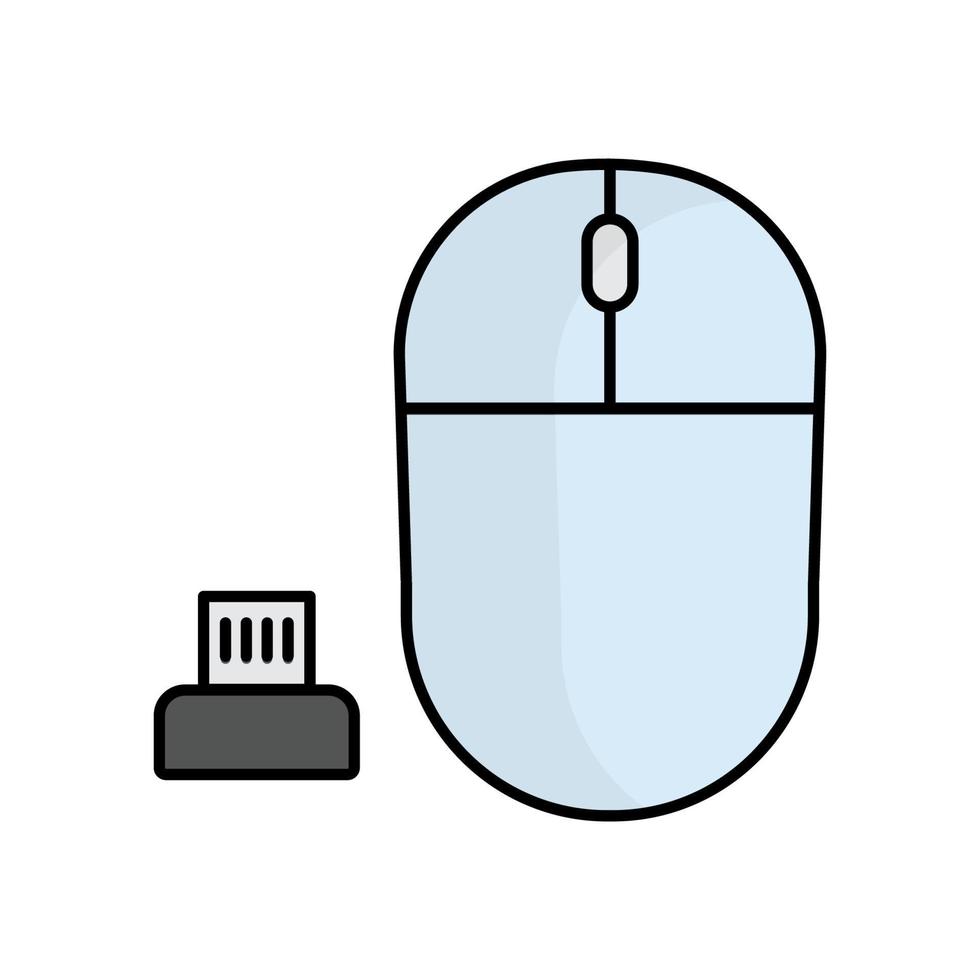 computer mouse icon. Icon related to electronic, technology. Lineal color icon style, colored. Simple design editable vector