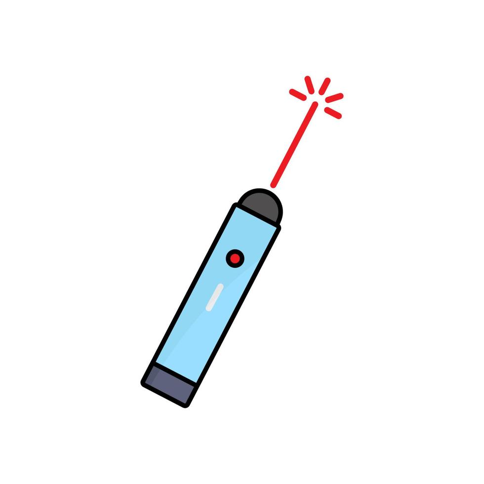 Pointer laser icon. Icon related to electronic, technology. Lineal color icon style, colored. Simple design editable vector