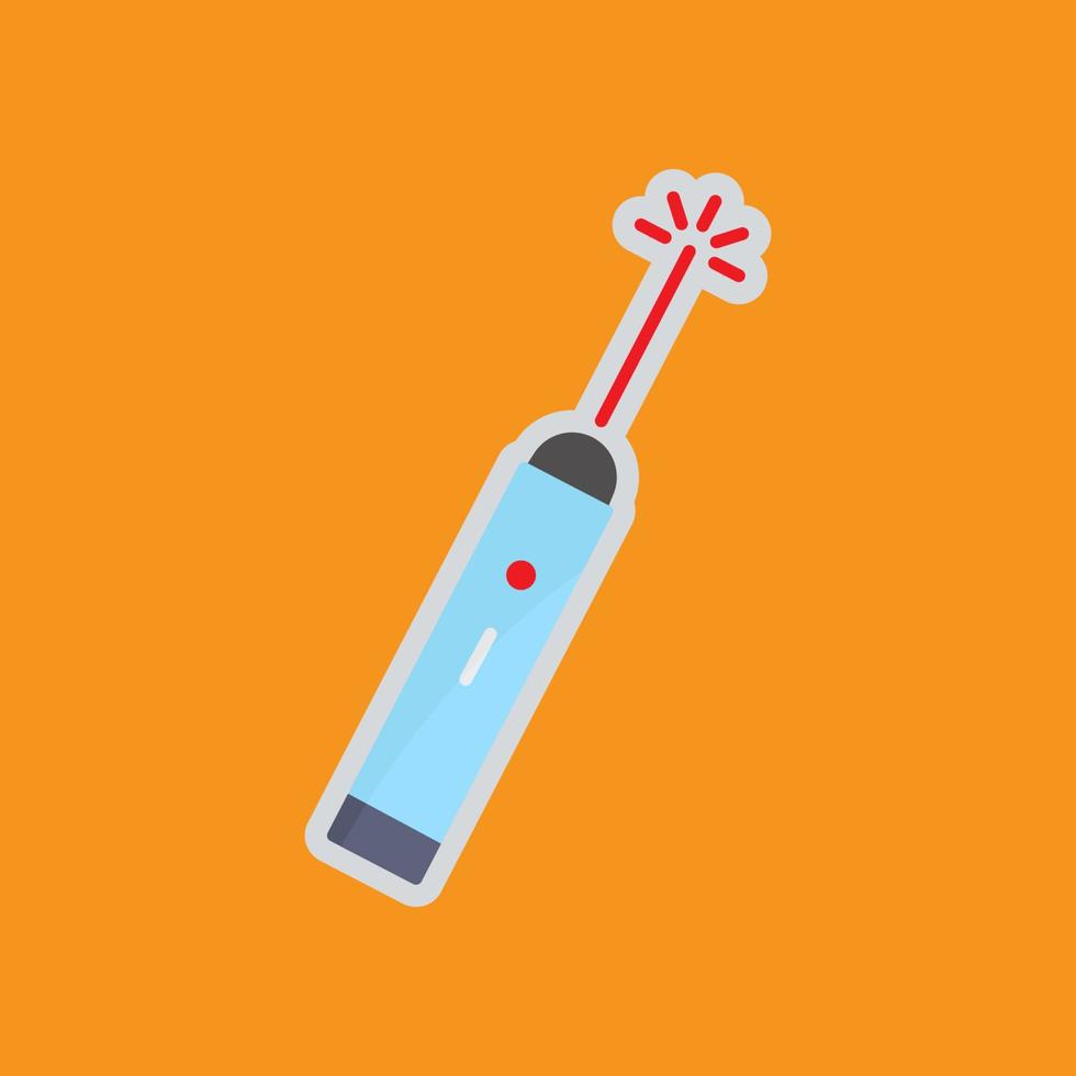 Pointer laser icon. Icon related to electronic, technology. Flat icon style. Suitable for stickers and prints. Simple design editable vector