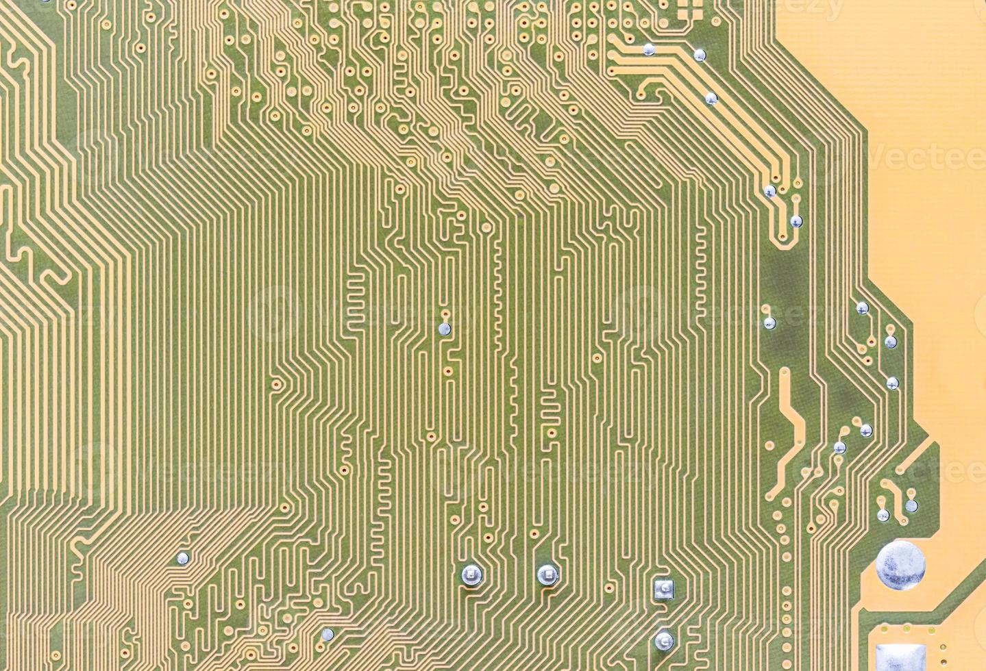 Circuit board integrated on computer photo