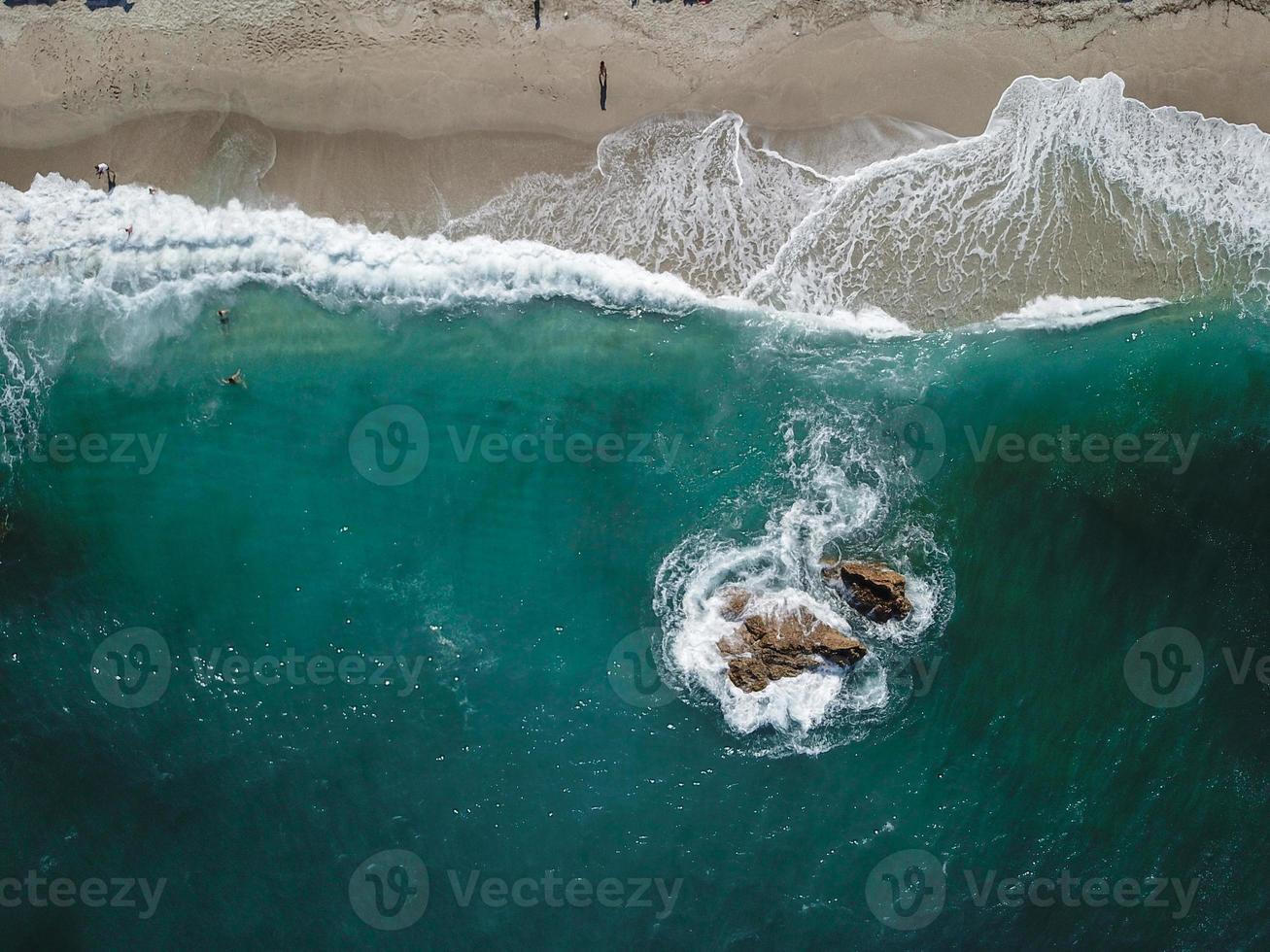 Aerial View From Flying Drone Of People Relaxing photo