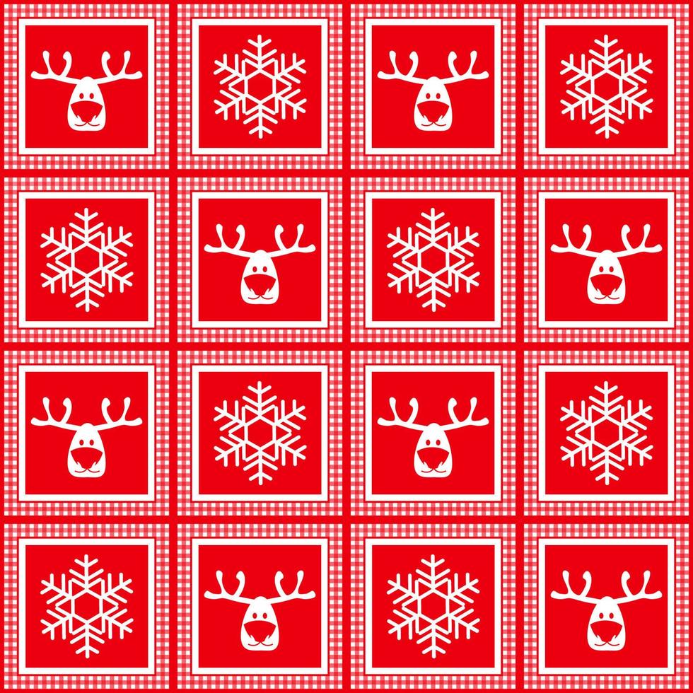 vector seamless checkered christmas pattern