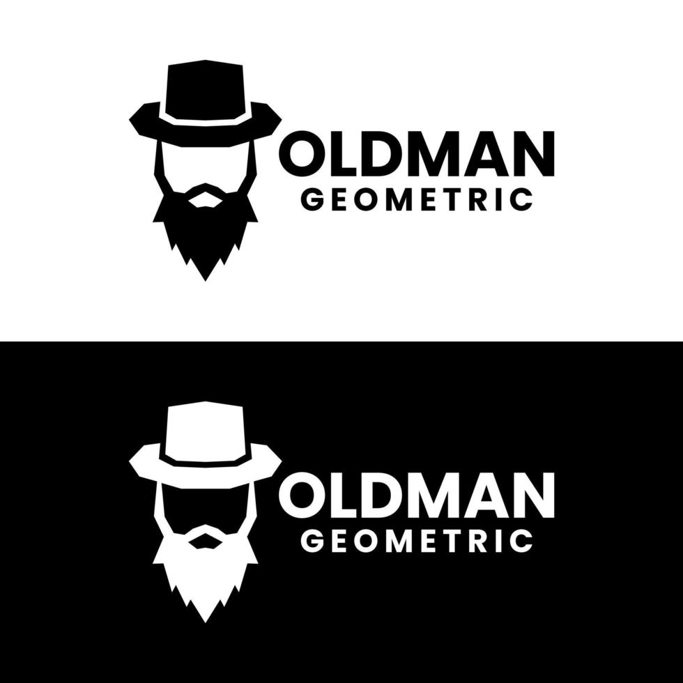 old man logo design concept vector