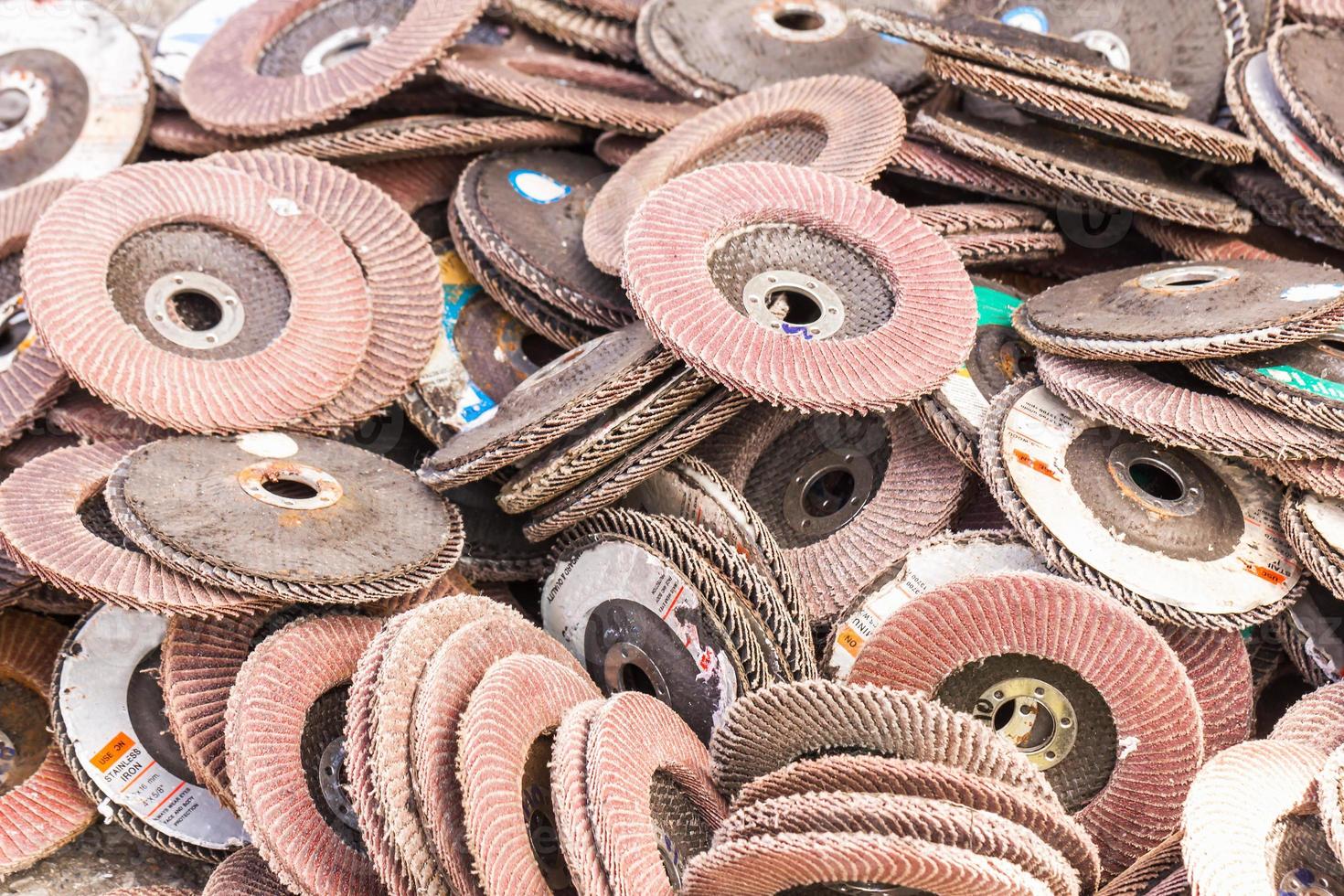 Old sanding discs photo
