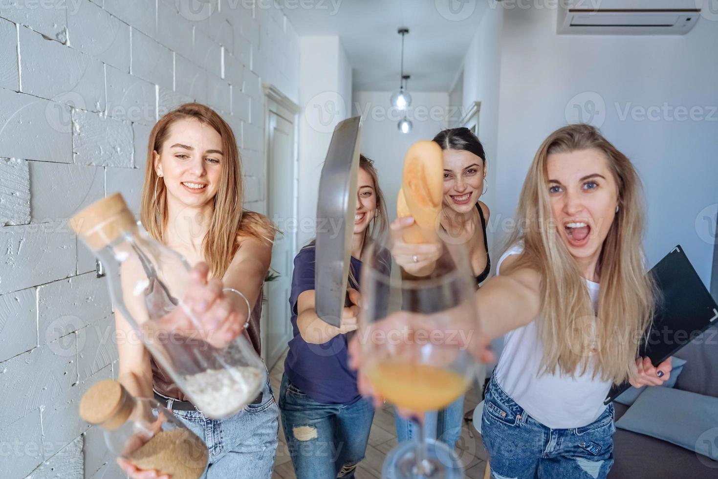 group of women in the kitchen photo