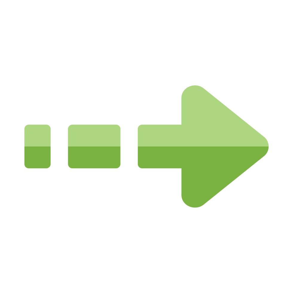Green Arrow Right Icon vector