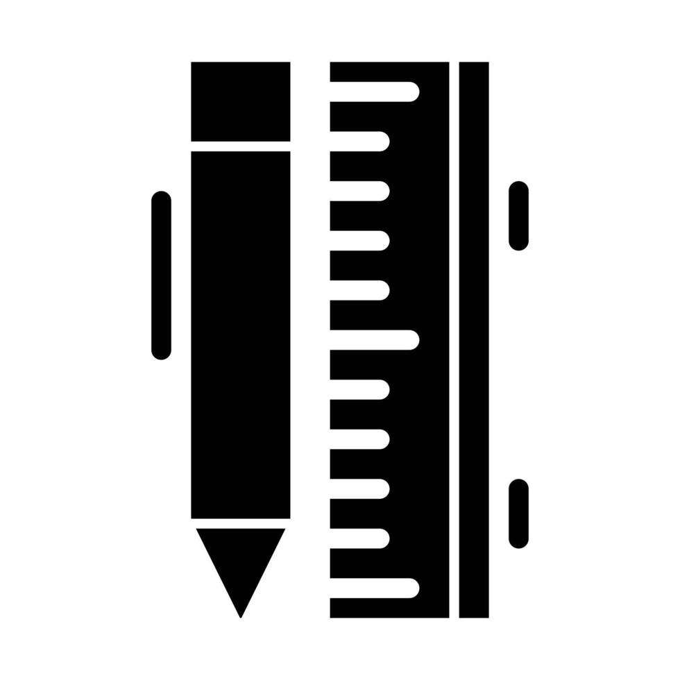 Pencil and Ruler Icon vector