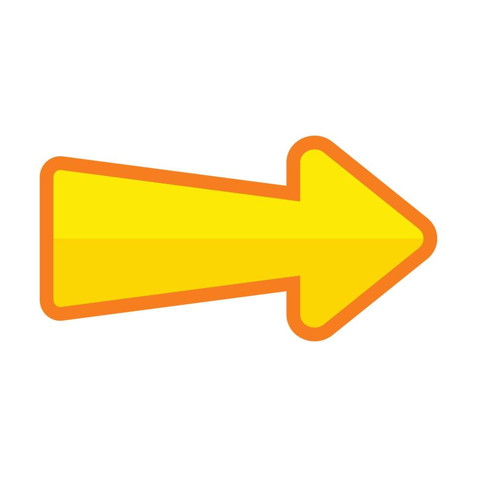 Yellow Arrow Right Icon 11391154 Vector Art at Vecteezy