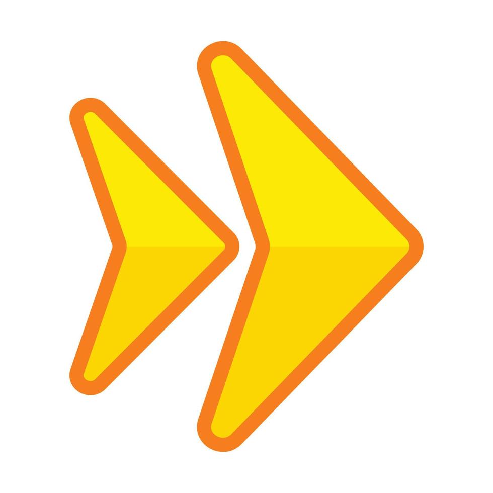 Yellow Arrow Right Icon vector