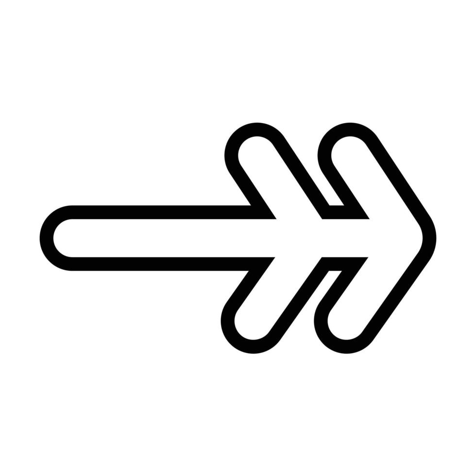 Line Arrow Right Icon vector