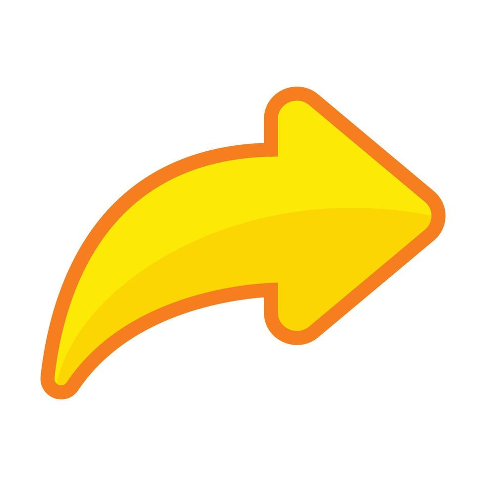 Yellow Arrow Right Icon vector