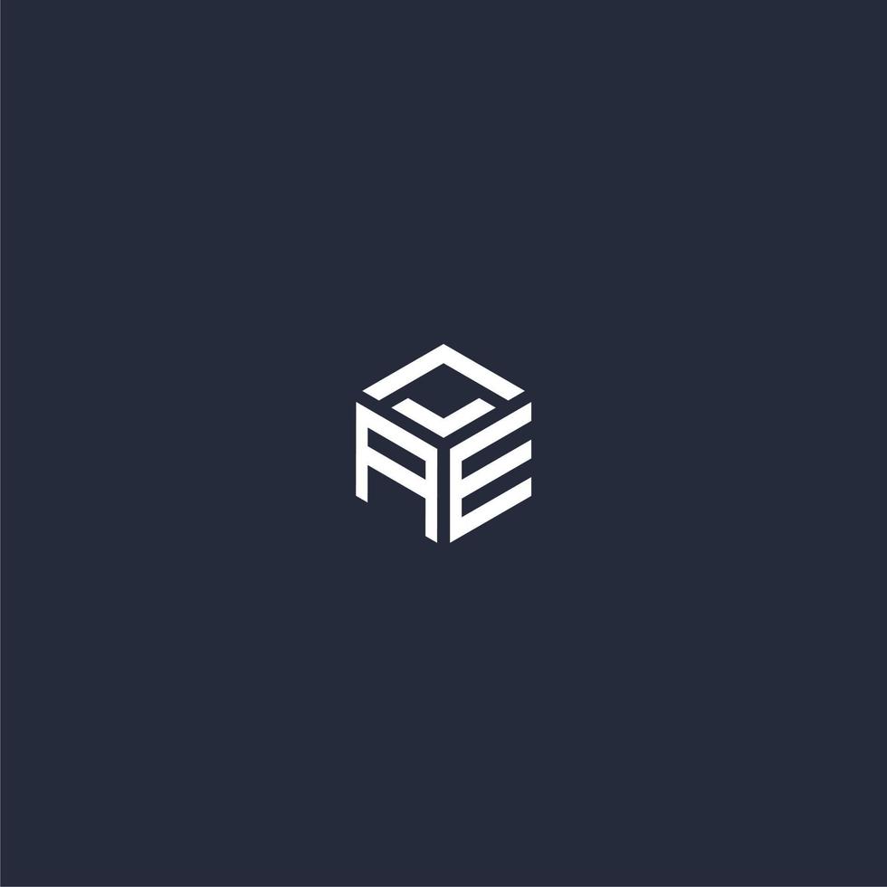 ae-initial-hexagon-logo-design