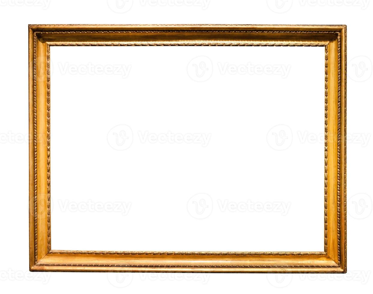 horizontal narrow retro wooden picture frame photo