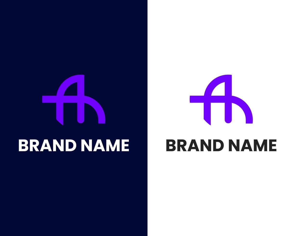 plantilla de diseño de logotipo moderno letra a y j vector