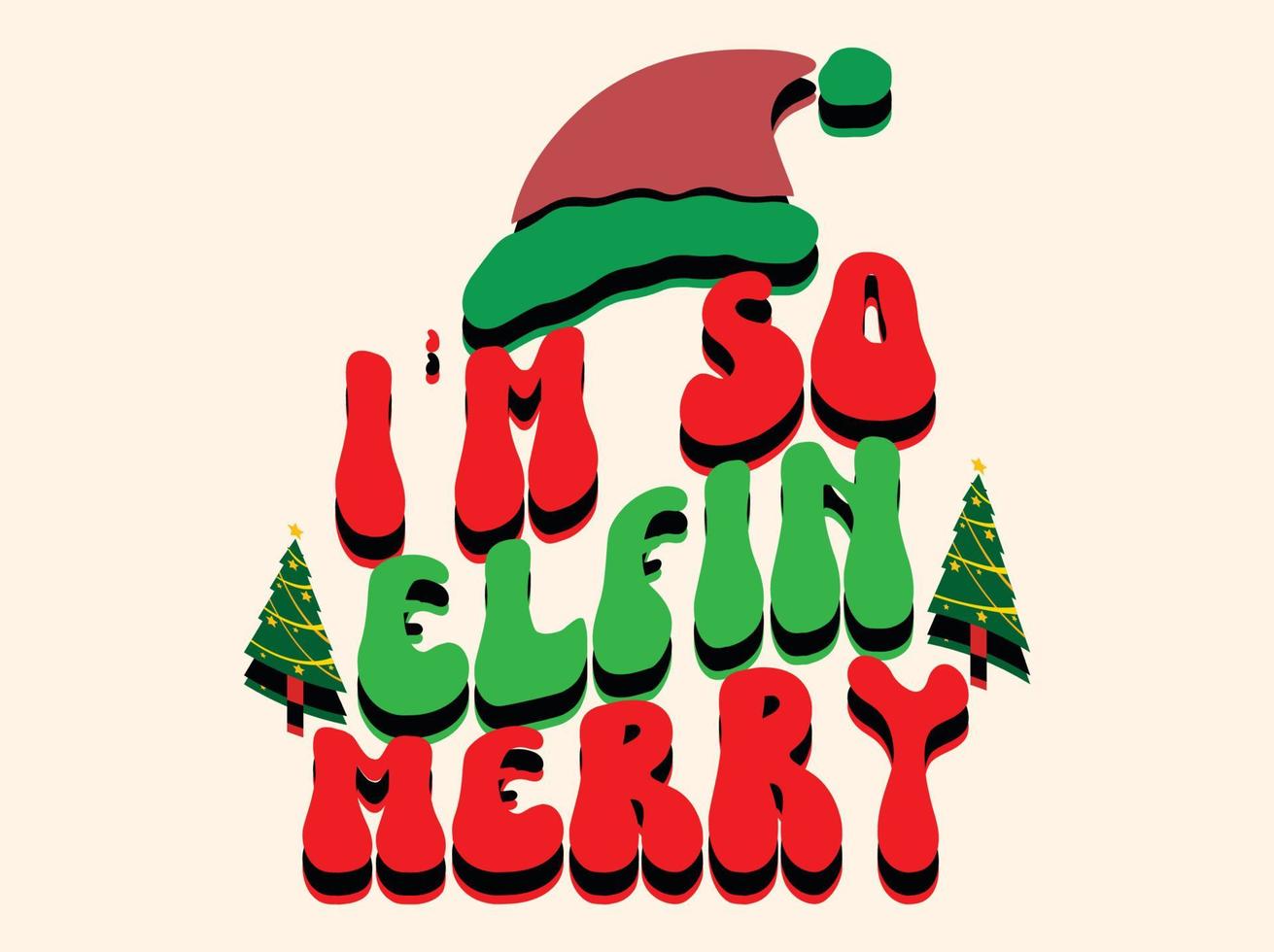 Retro christmas t-shirt design file vector