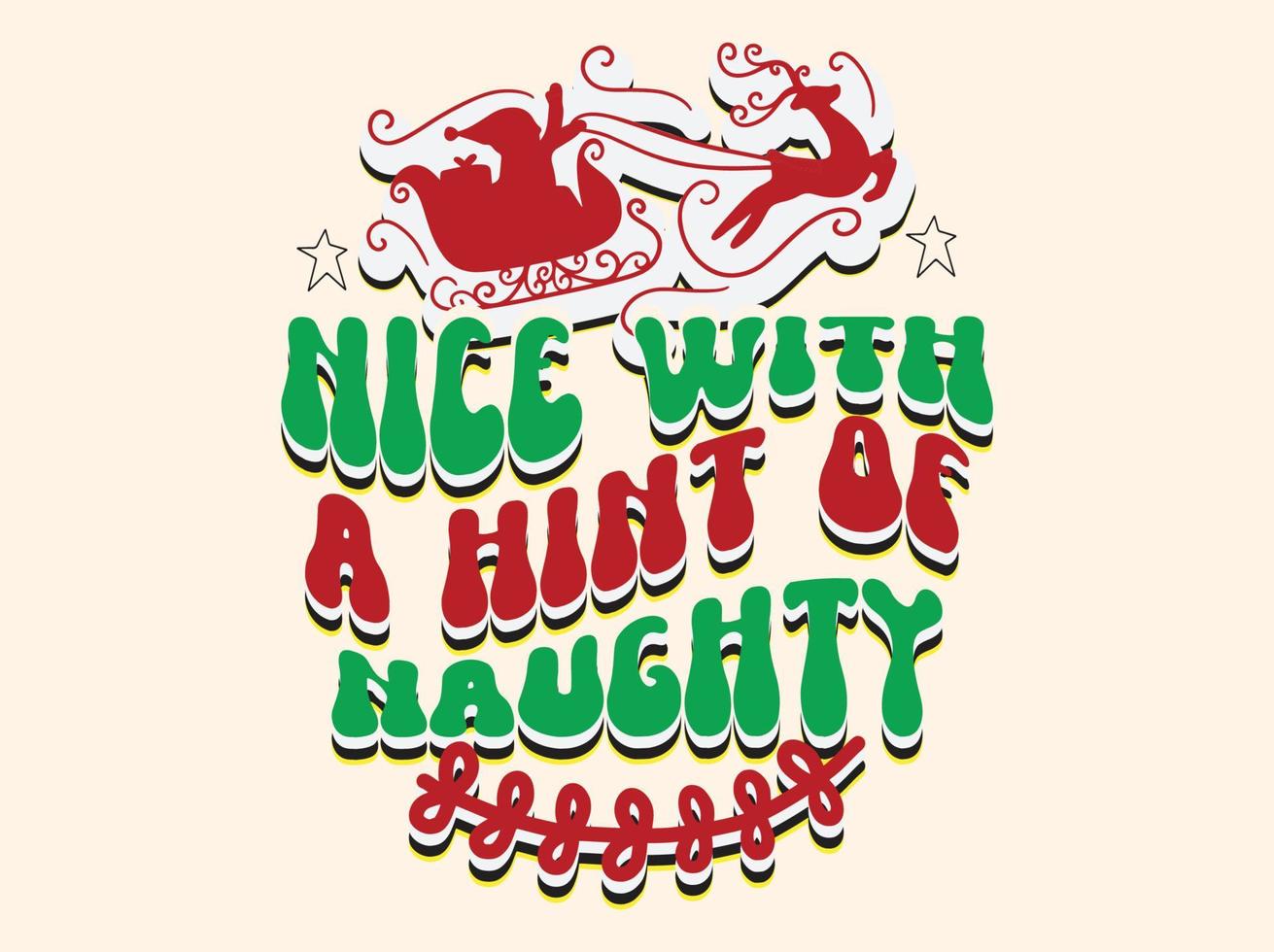 Retro christmas t-shirt design file vector