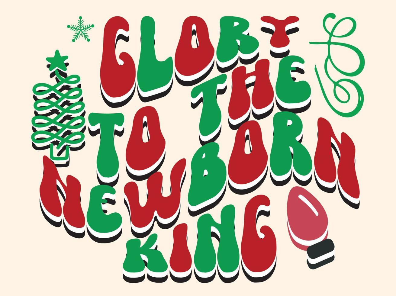 Retro christmas t-shirt design file vector