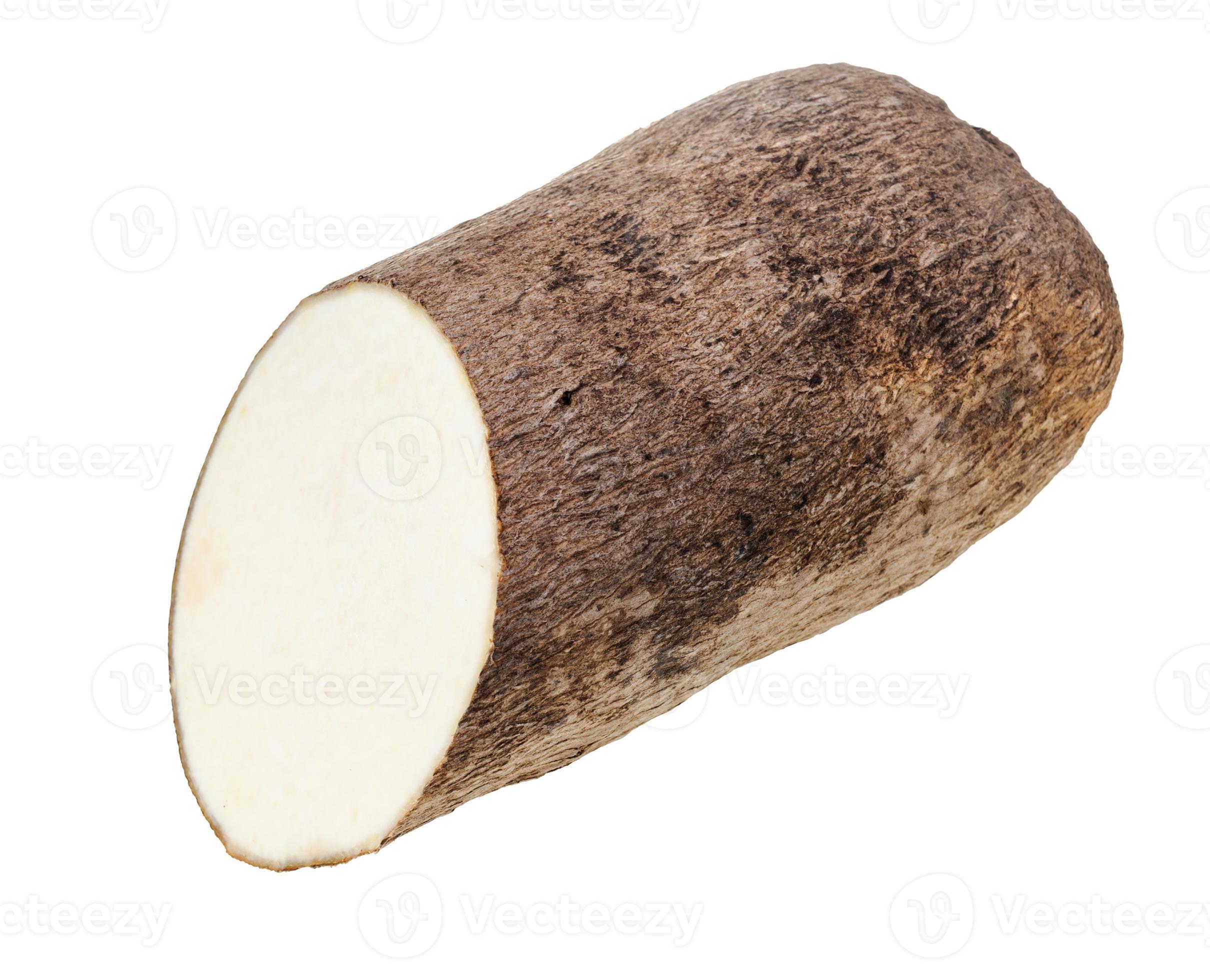 half of tuber of african yam isolated on white 11392566 Stock Photo at ...