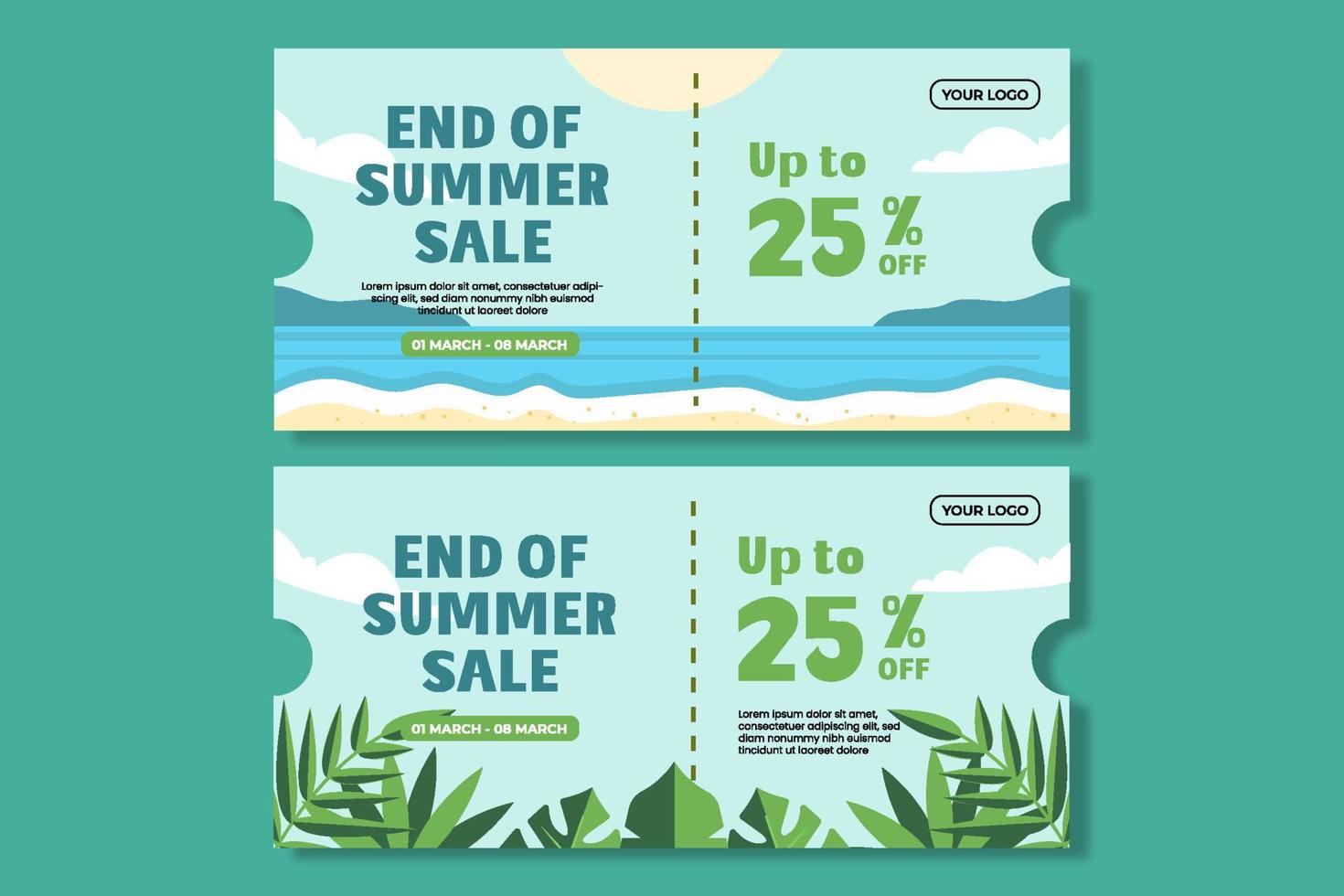 Summer Graphic template Editable Simple and Elegant Design vector