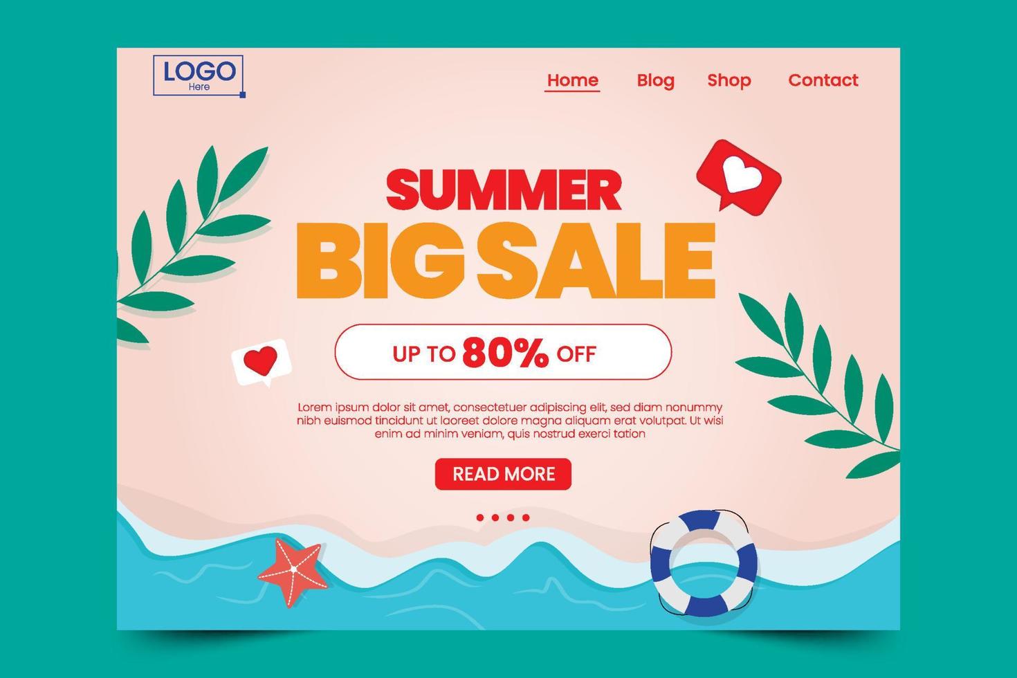 Summer Graphic template Editable vector