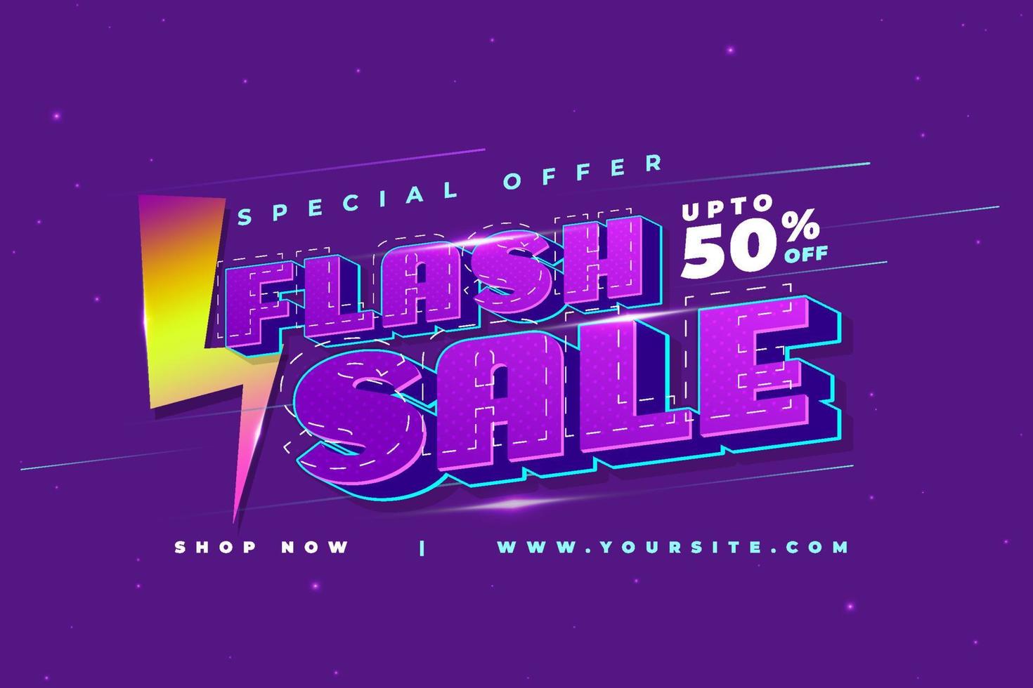 Flash Sale Vector text effect editable