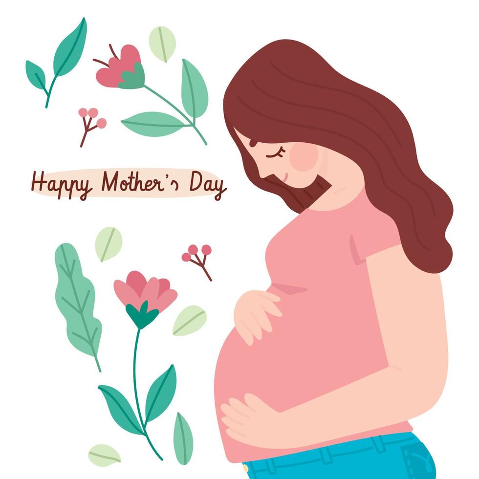 Beautiful Card Mother vector