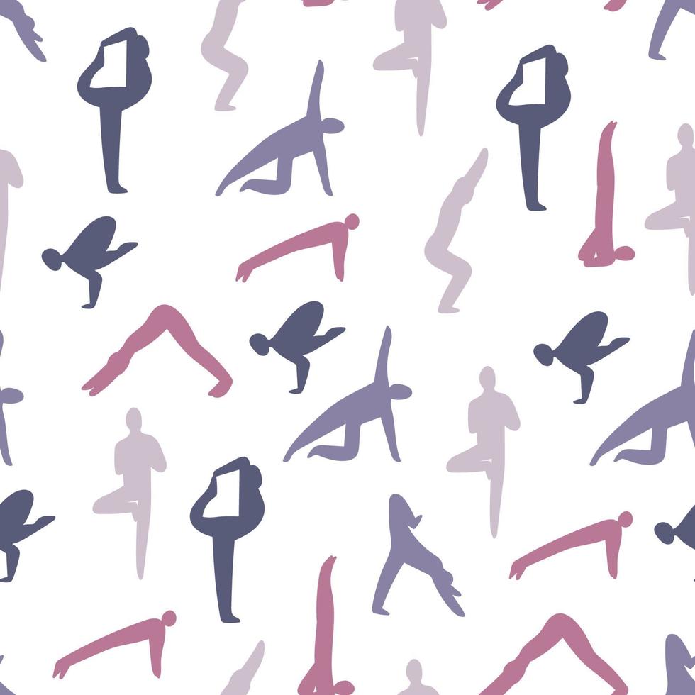 Yoga Seamless Pattern vector