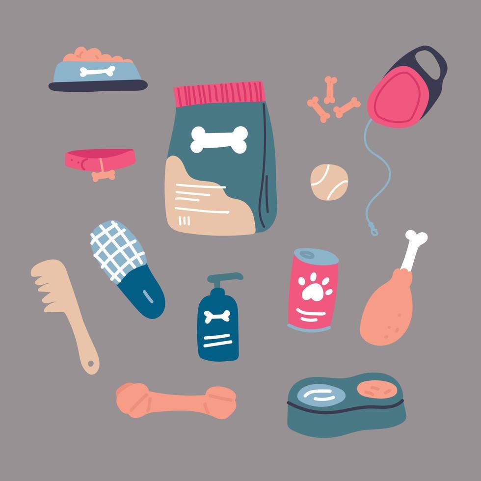 Set of Stuff for Dogs vector