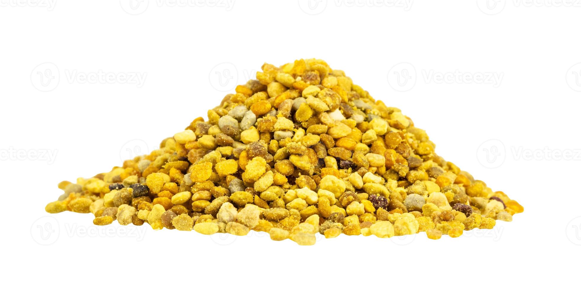 side view of pile of natural bee pollen isolated photo