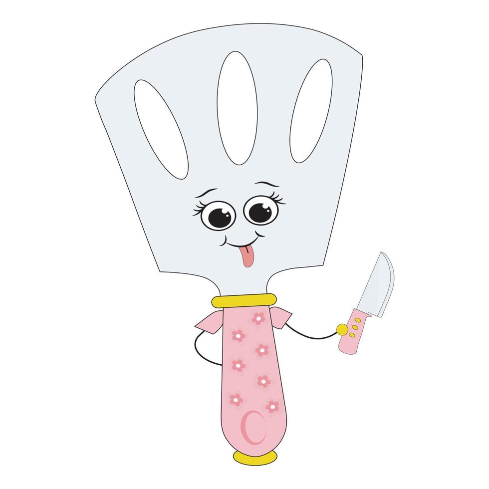 Baby spatula chef vector art