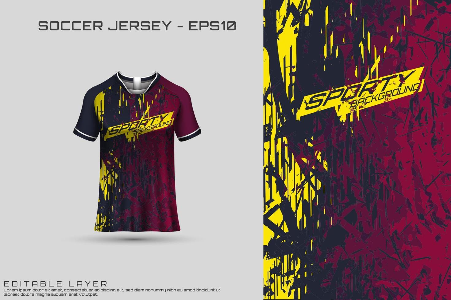 Sports jersey design vector. Sports design for football, racing, gaming jersey. Vector. vector