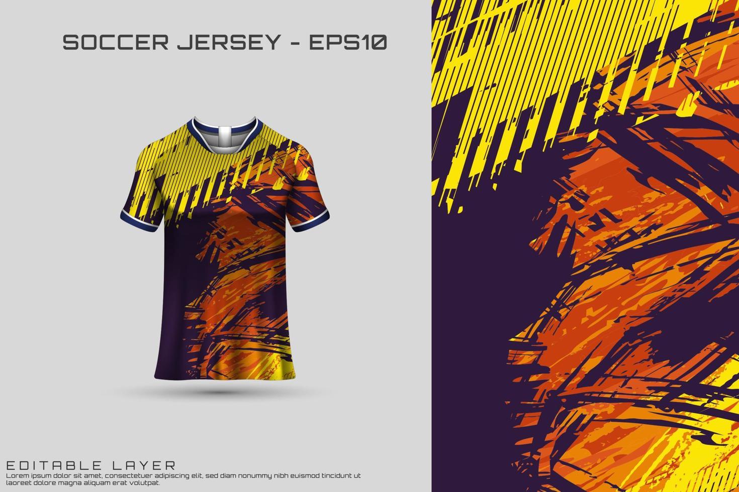 Sports jersey design vector. Sports design for football, racing, gaming jersey. Vector. vector