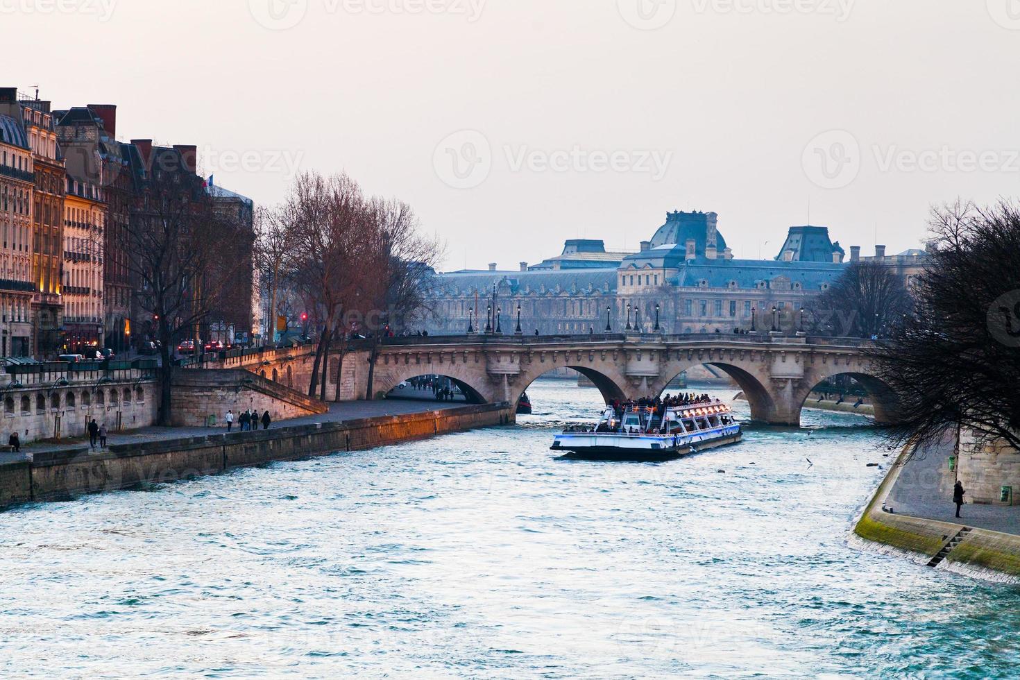 Seine river and Pont Neuf in Paris photo