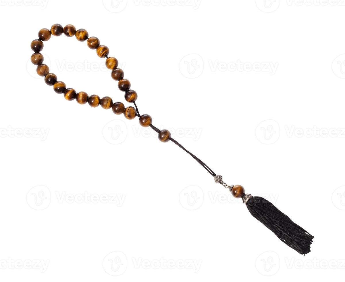 greek worry beads kompoloi isolated on white photo