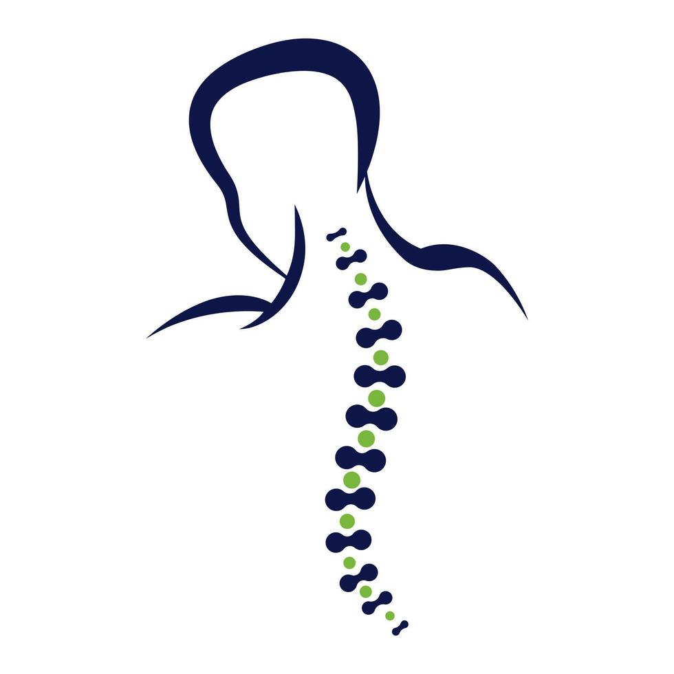 Chiropractic Logo Design Vector illustration. Spine care logo.