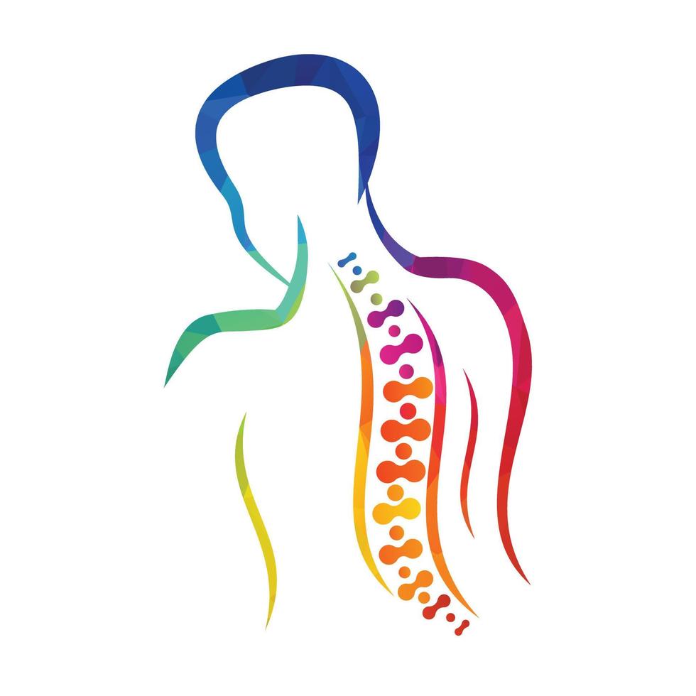 logotipo de cuidado de la columna vertebral. vector