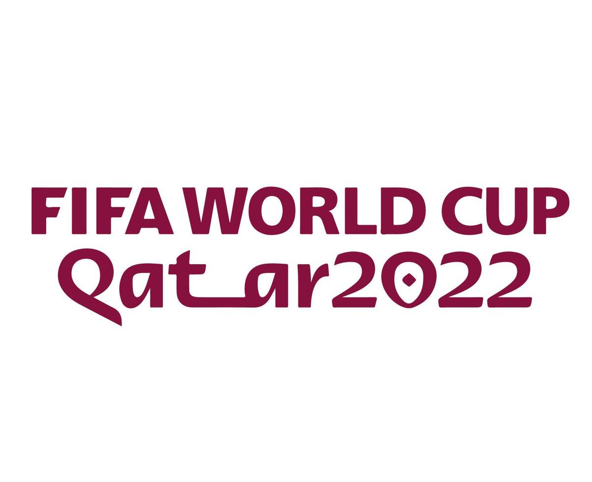 Fifa World Cup Qatar 2022 Maroon official Logo Champion Symbol Design Vector Abstract Illustration With White Background