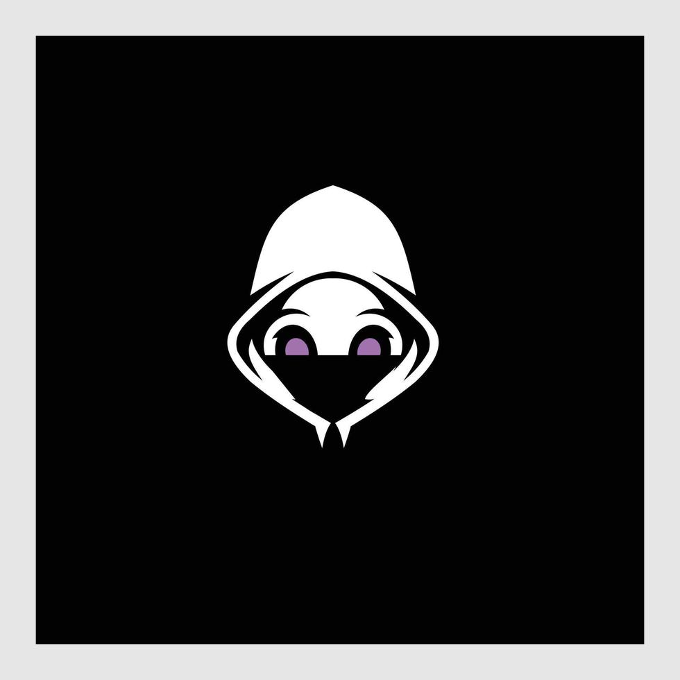 jugador anónimo mascota hacker chico calavera vector