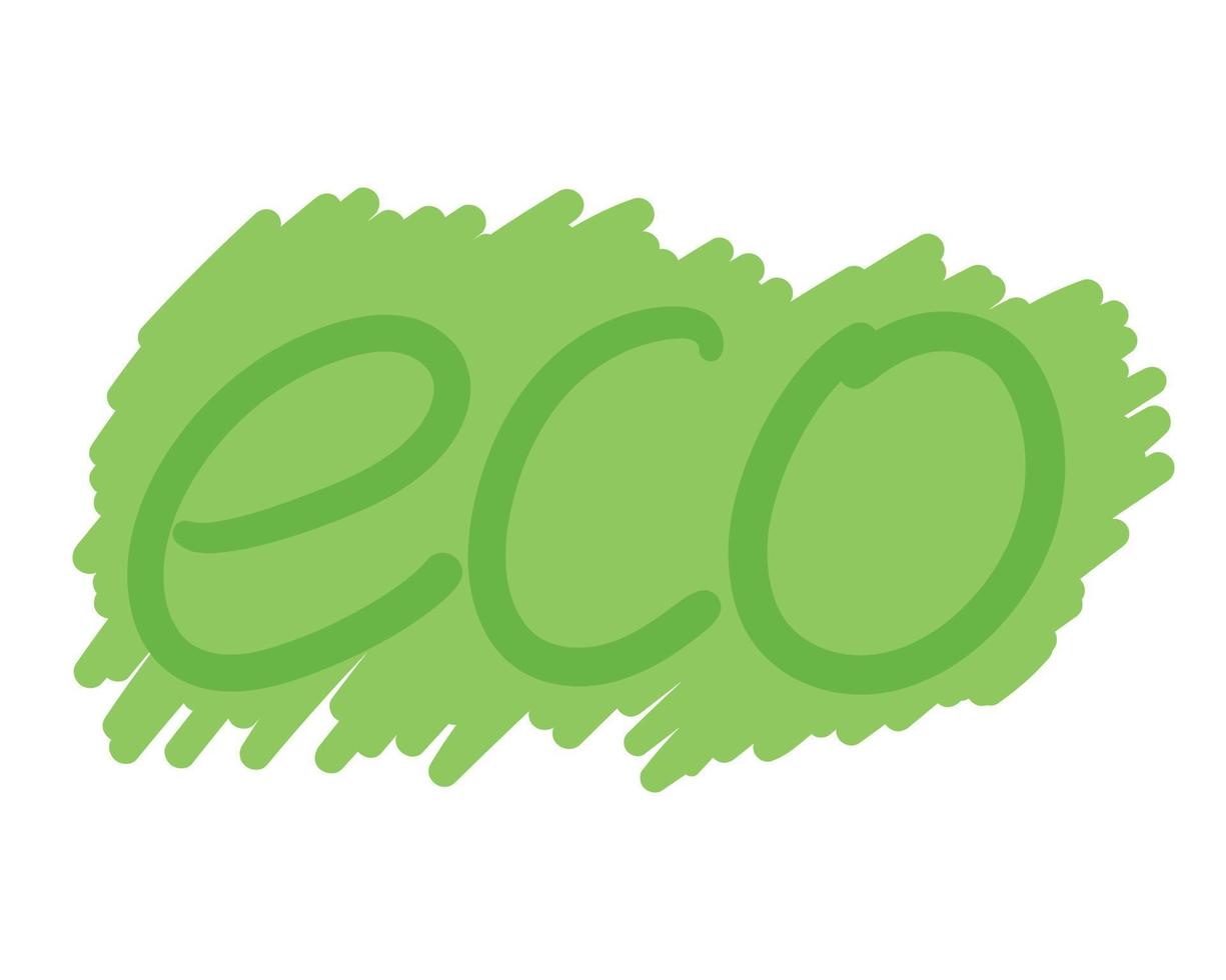 logotipo eco verde vector