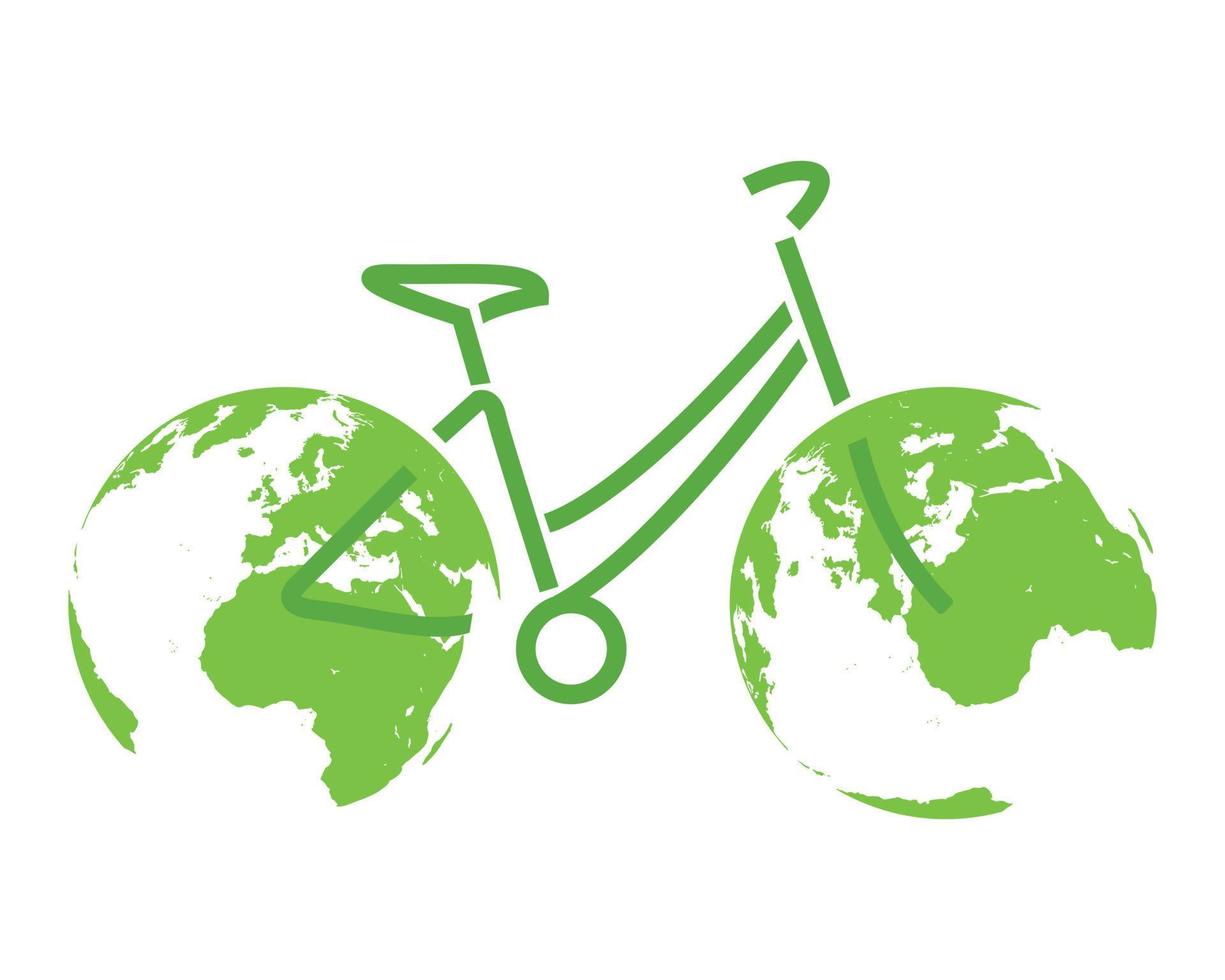 vector de logotipo de bicicleta ecológica