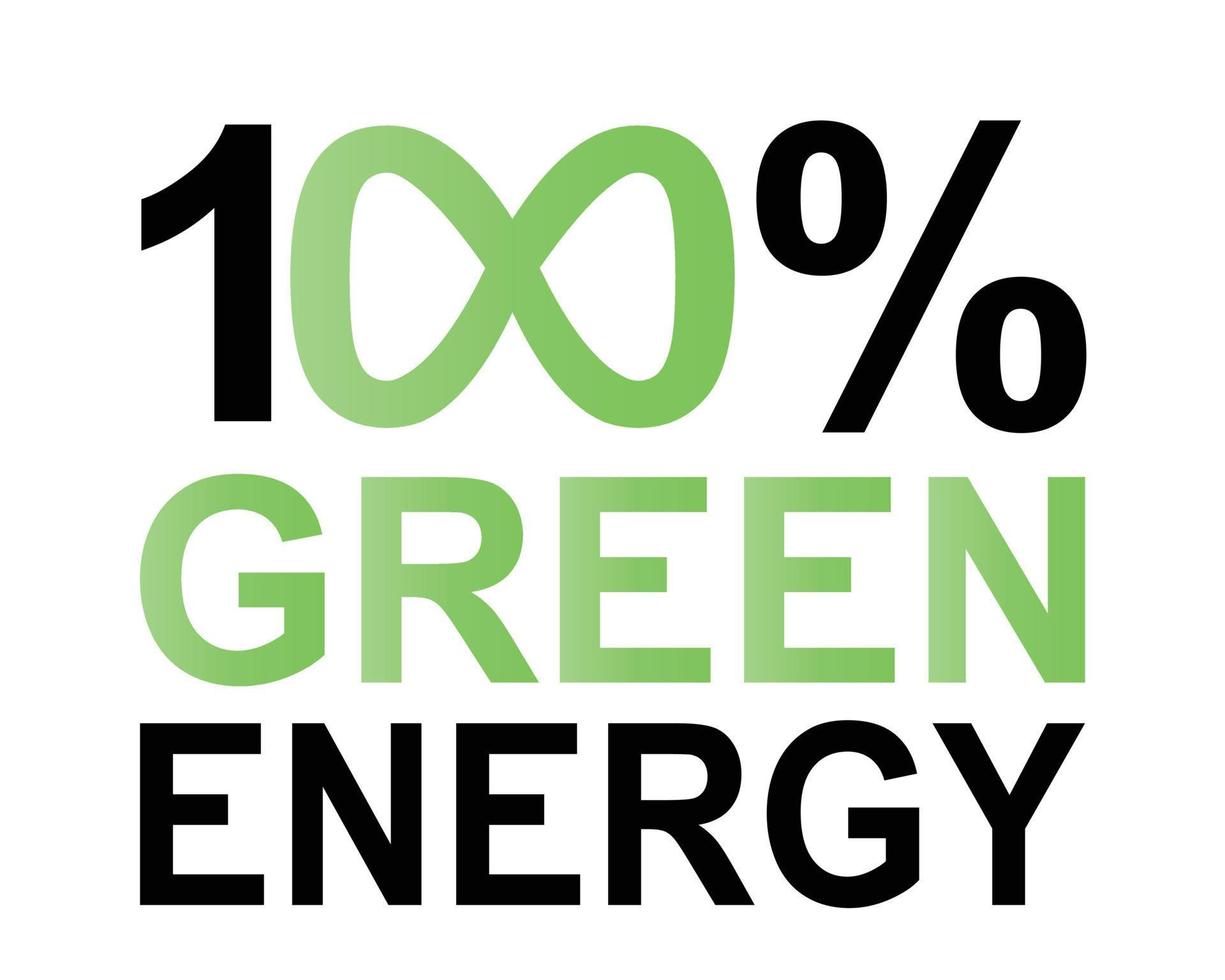 Green energy logo green vector