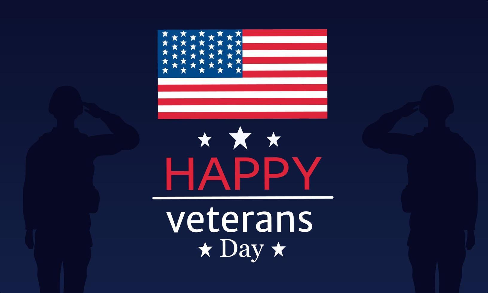 Illustration vector graphic of happy veterans day America celebrate