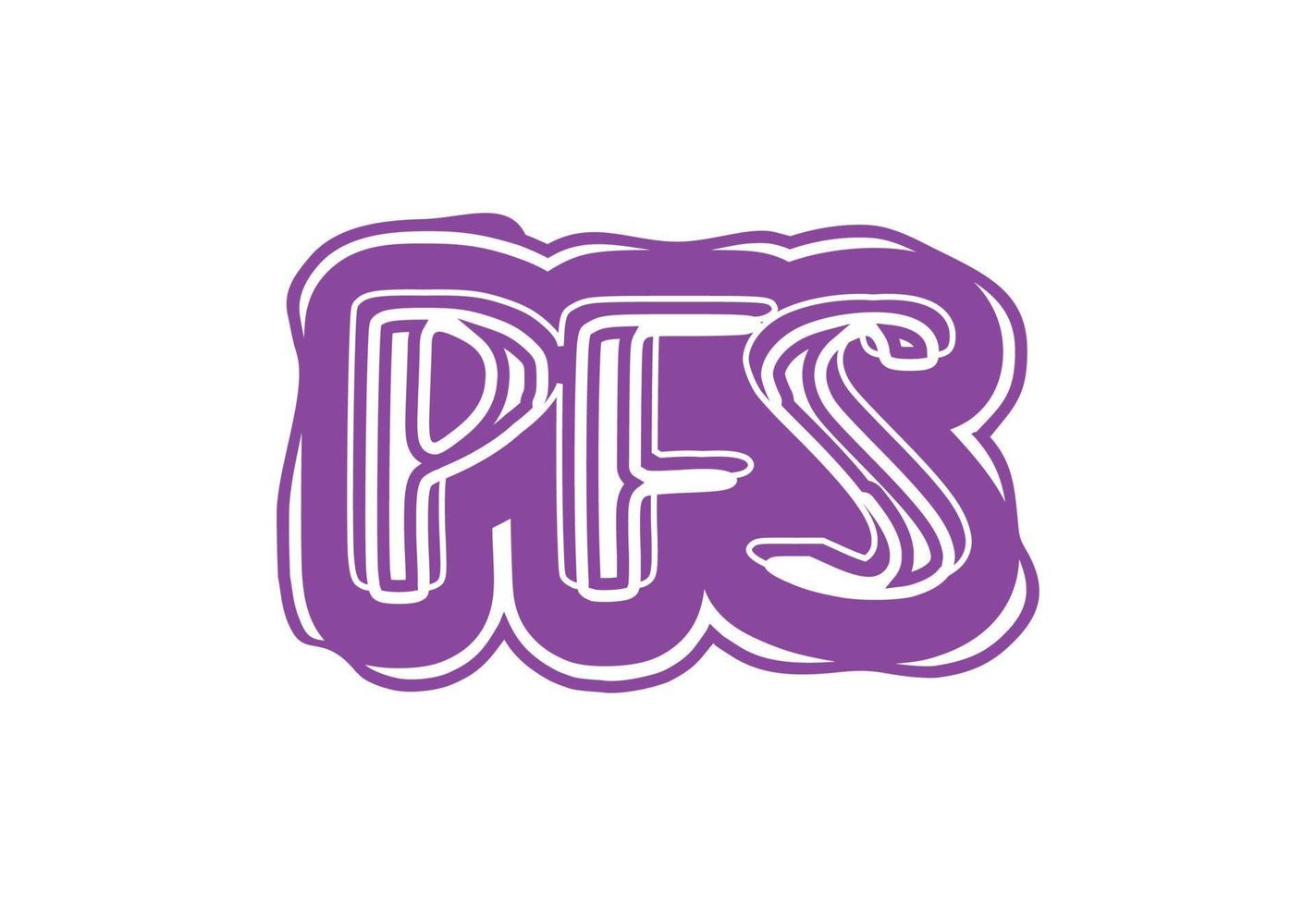 PFS letter logo and icon design template vector