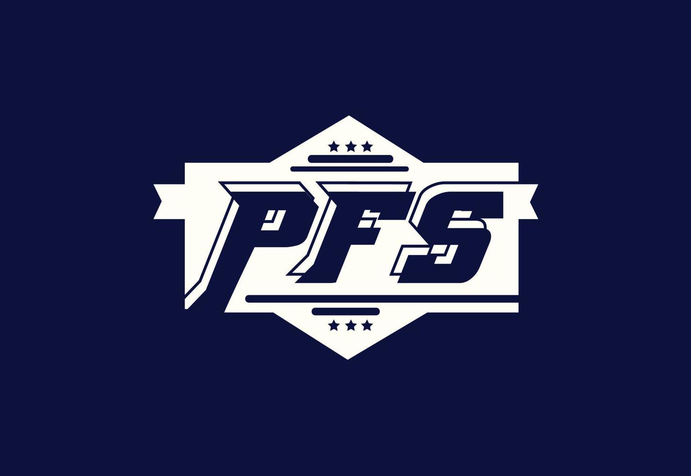 plantilla de diseño de icono y logotipo de letra pfs vector