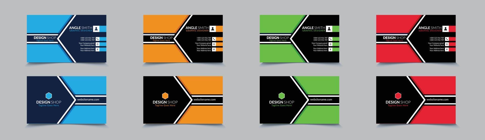 Vector Modern Creative and Clean Business Card Template , Vector set of Luxury business cards.