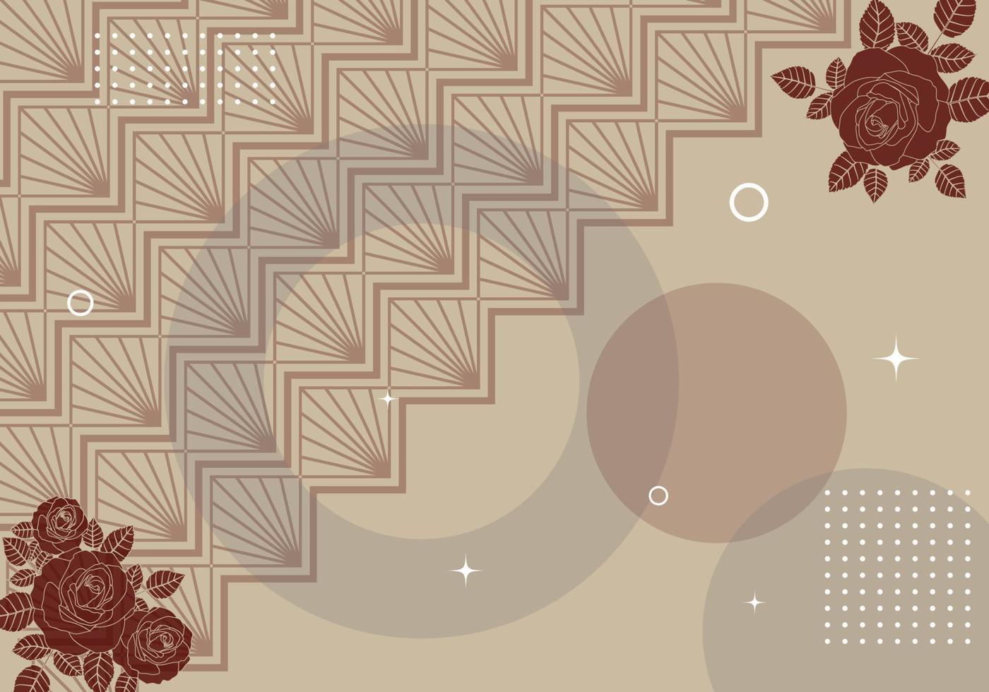 abstract background with beautiful pattern and flowers vector
