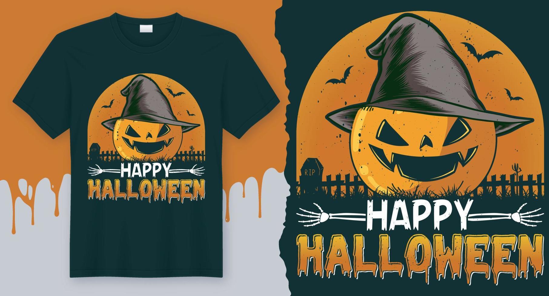 Happy Halloween, Best Halloween Design for gift cards, banners, vectors, t-shirts, posters, print, etc vector